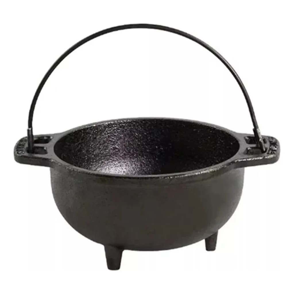 Panela caldeirão Tripé De Ferro 11cm 500ml Fundição Sant'ana