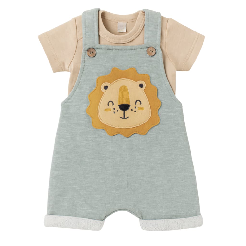 Macacao + Body para Bebe Menino Bordado Algodao Envio Rapido