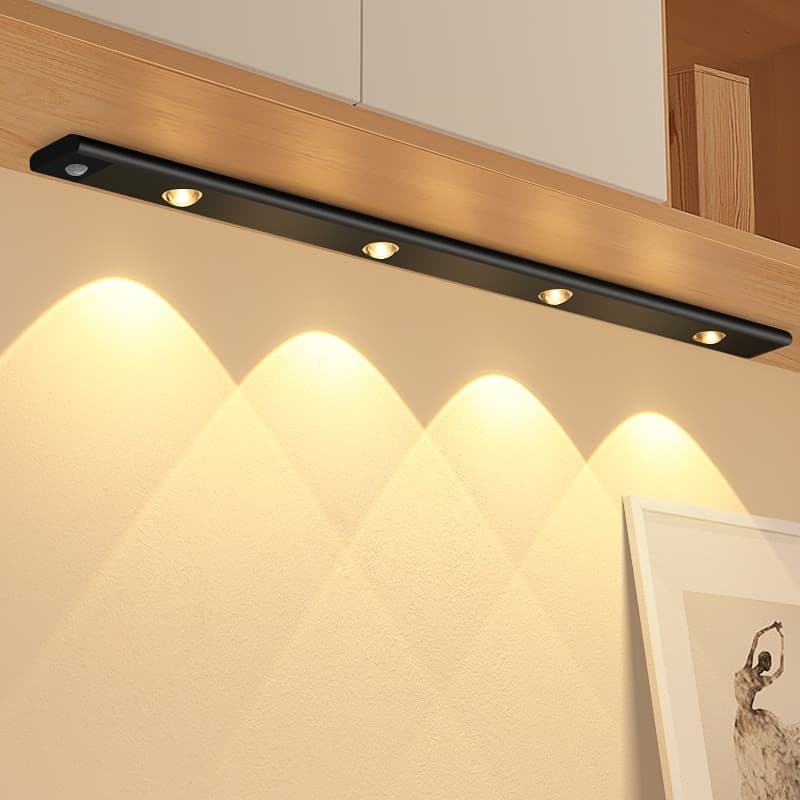 50CM Luz LED Sem Fio Sensor Inteligente de Movimento Recarregável USB Guarda Roupa Armário