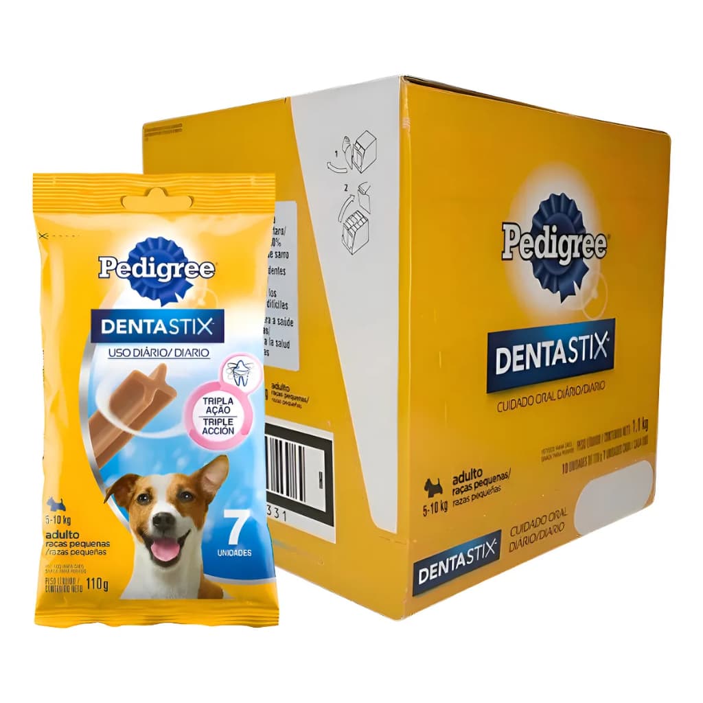 Petisco Cães Raça Peq Dentastix 10 Pacotes De 110g Pedigree