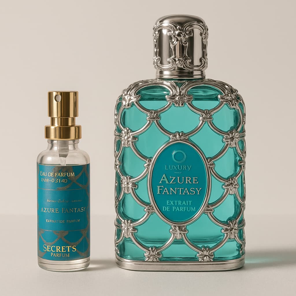 Perfume Árabe Secret's Parfum Azure 15ml - Frescor e Longa Fixação com essência Premium Importada