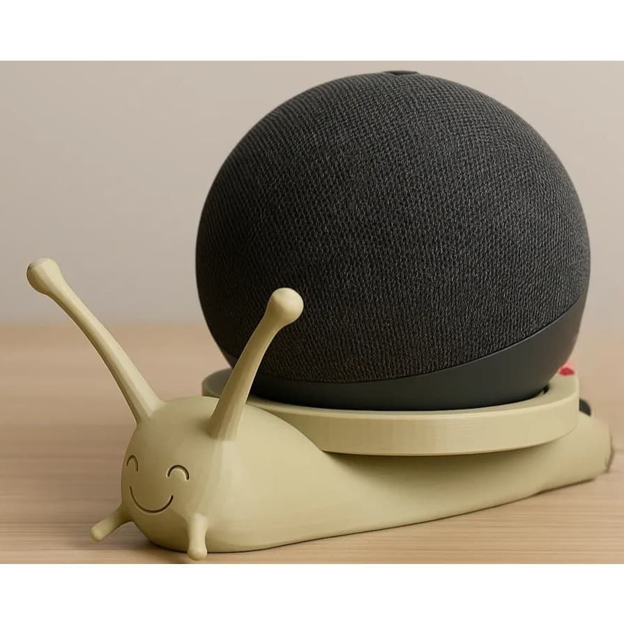 Suporte Para Alexa Echo Dot 4 e 5 Lesma Decorativo