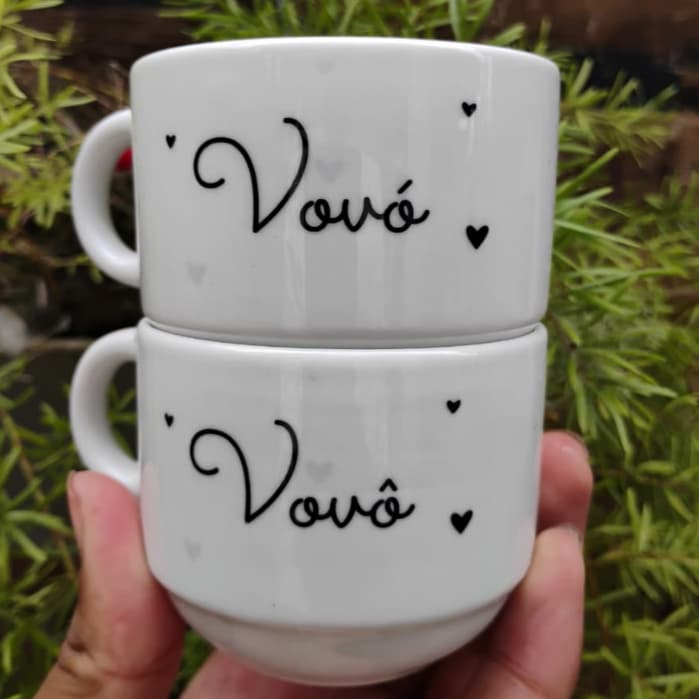 Xícara Personalizada Para Dindos Padrinhos E MADRINHAS Minimalista Com Nome OU FRASE 180ml