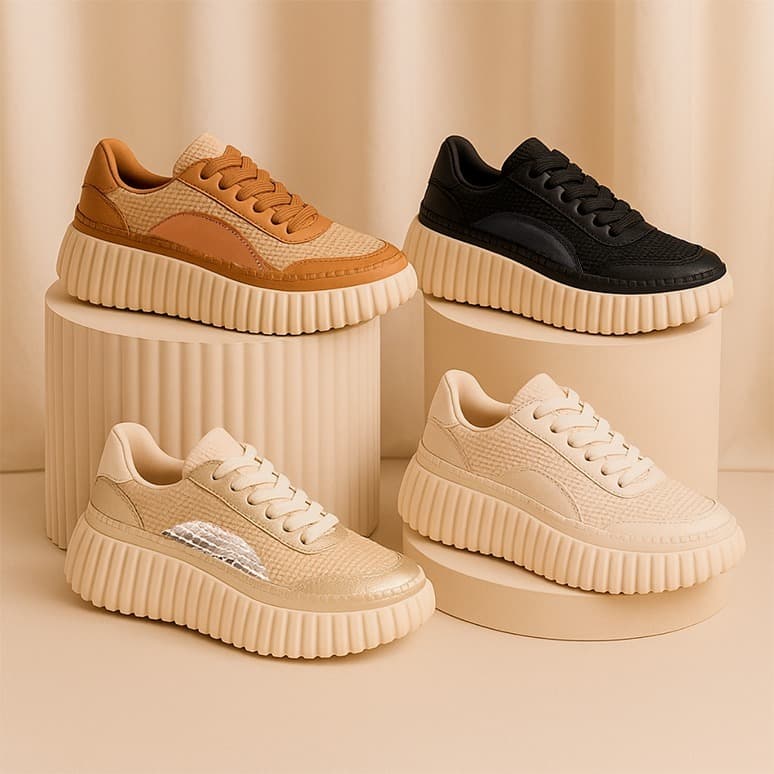 Kit 2 Pares Tênis Feminino Casual Estilo Conforto Leve Para Dia a Dia