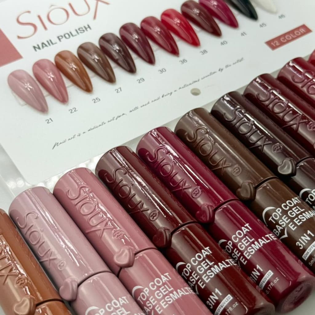 Coleção coração com 12 esmaltes em Gel + Cabine LED Siôux