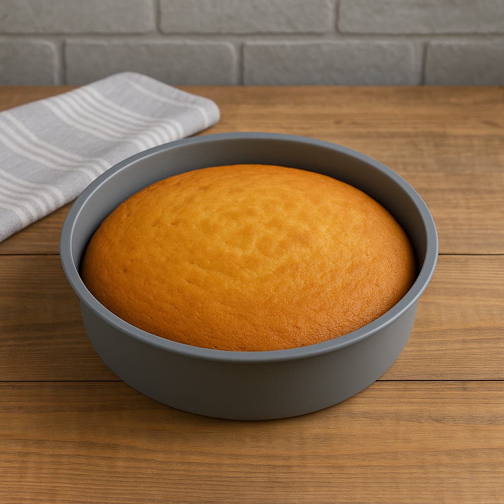 Forma de Silicone Redonda 24x5cm Antiaderente para Bolos Pães Sobremesa Fácil de Desenformar Lavável