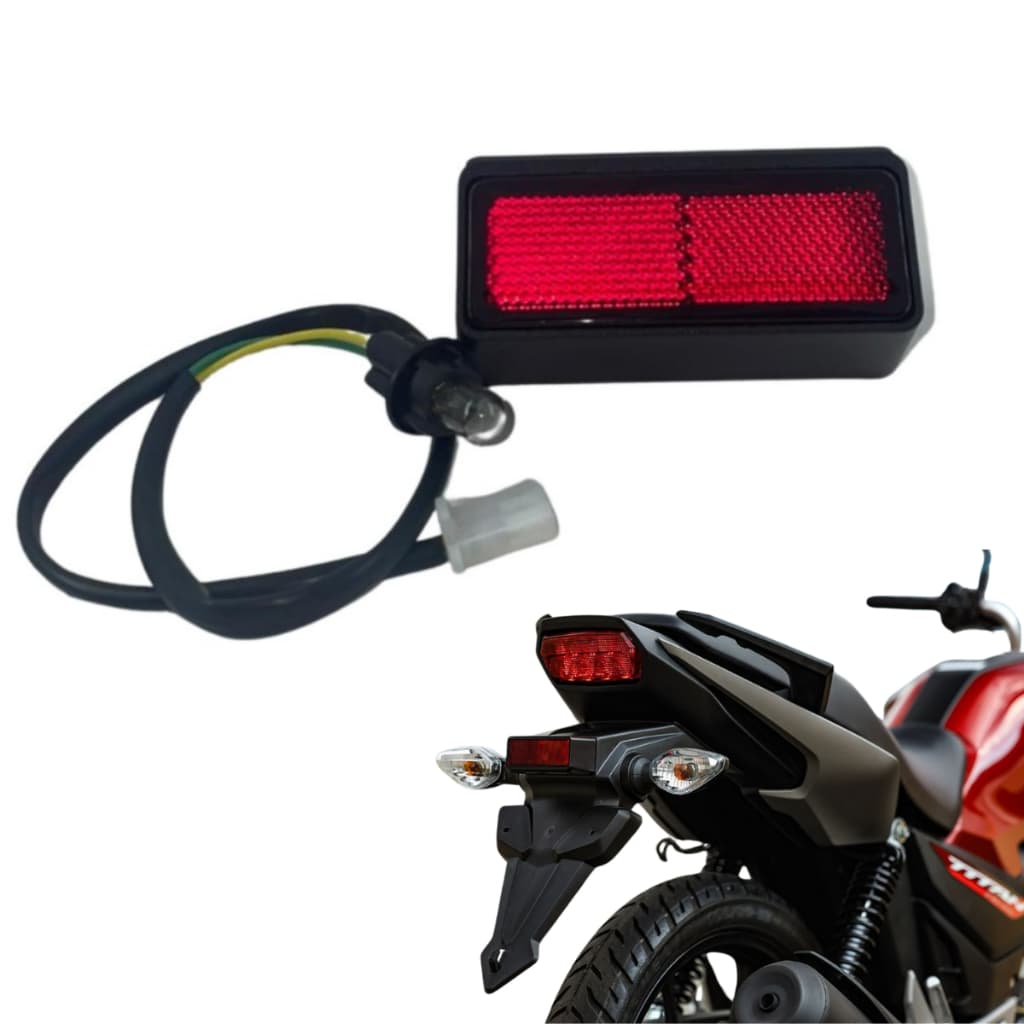 Olho De Gato Luz De Placa Titan Fan Start 160 C/Chicote e Lâmpada