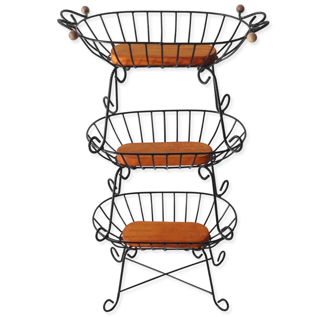 Fruteira Oval 3 Andares Organizador Rustico Oferta