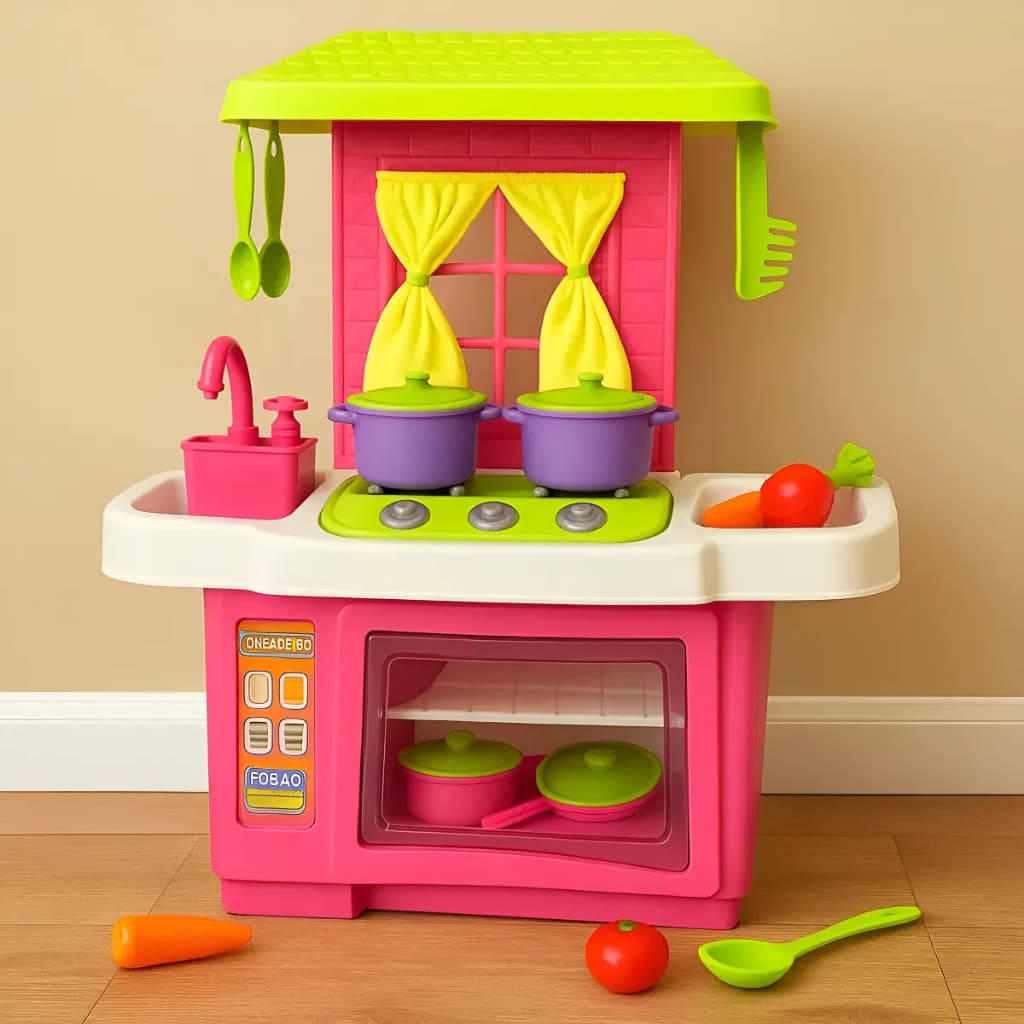 Kit Cozinha Infantil Forno Pia fogão e Acessórios