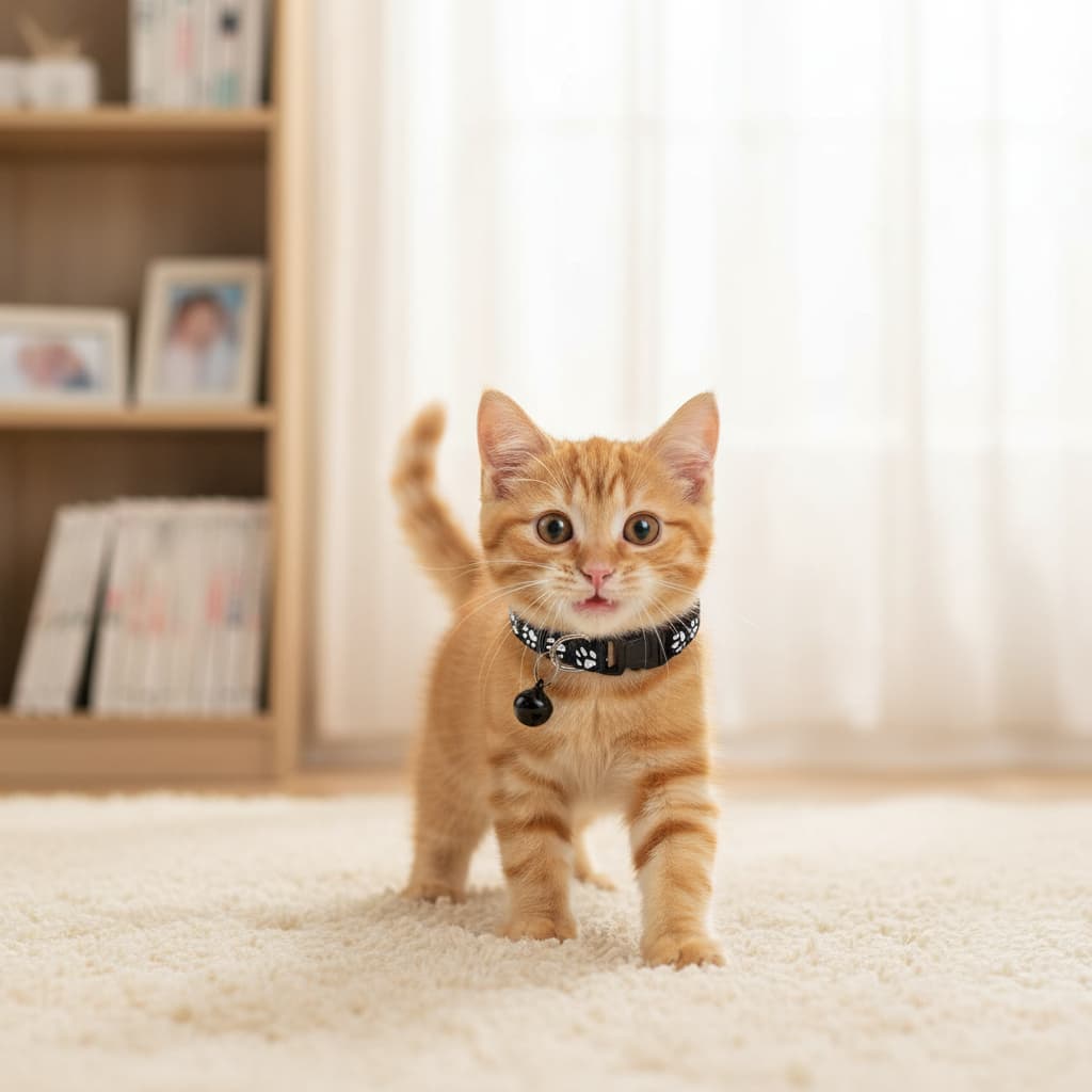 Coleira Ajustável Pet Preta Cães Gatos Raça Pequena Sino Animais Estimação Colar Estampa Patas Cores