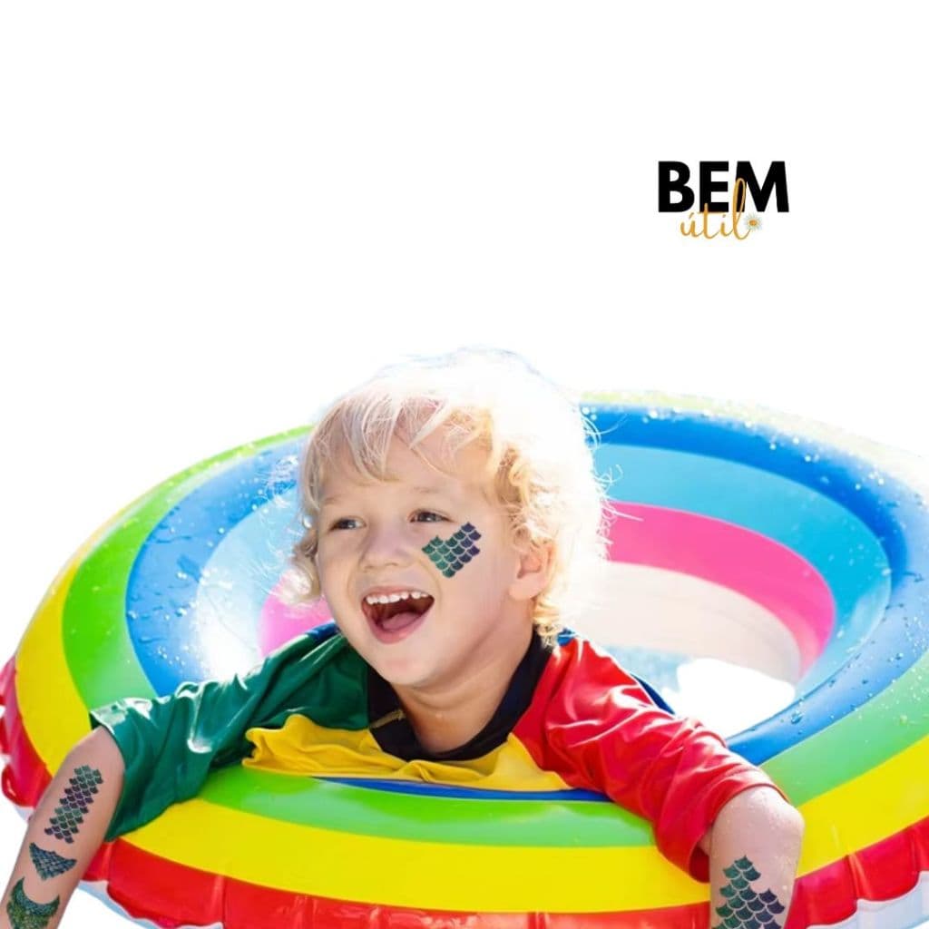 Boia Inflável Colorida Redonda Cintura Piscina Praia  Infantil Adulto 90cm