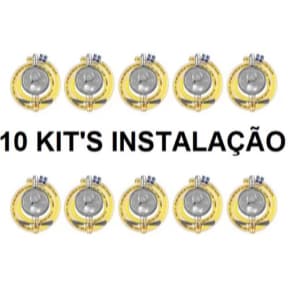 10 Kit Gas Mangeira, Abraçadeira e Registro