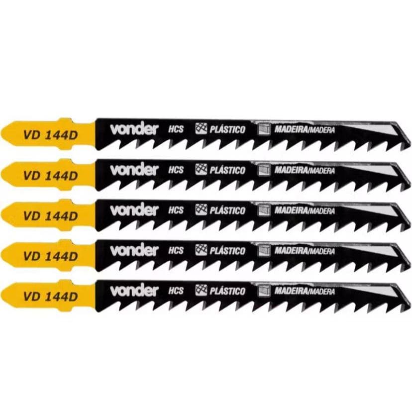 Lâminas para Serra Tico-Tico Madeira VD144 D - Vonder - kit c/ 5 unidades