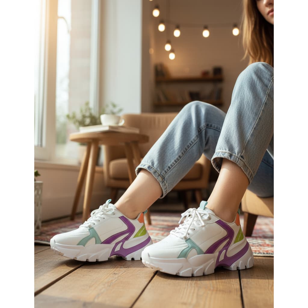 Tênis Ramarim Original Feminino Chunky Sneaker Casual Tendência Moda Confortável Macio Versátil