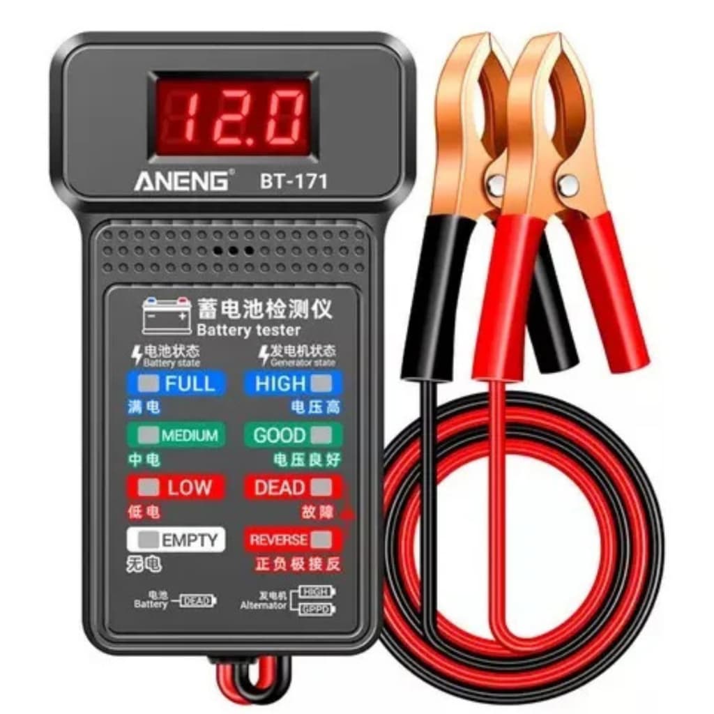 Aneng BT-171 Testador de Bateria 12V – Verifique a Saúde da Bateria com Facilidade e Precisão