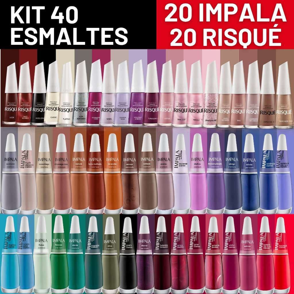 Esmaltes Impala e Risque Esmalte Atacado Sortido Promoção