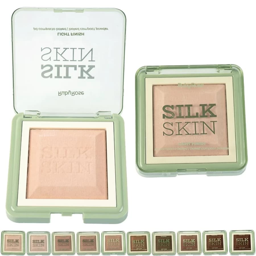 Pó Compacto Baked RubyRose SILK SKIN Soft Light Finish