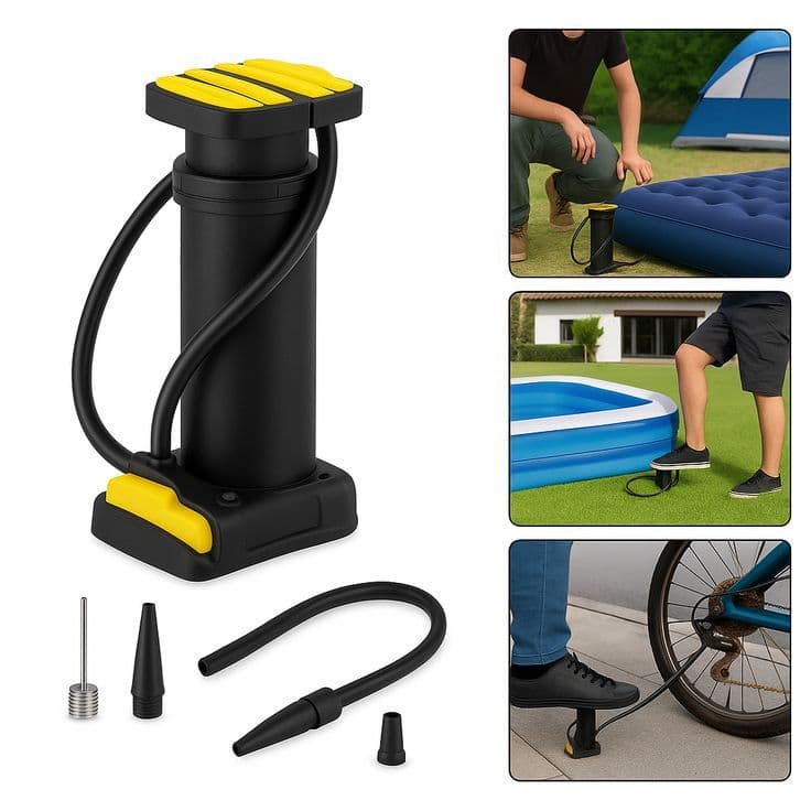 Bomba de Ar com Pedal e Adaptador