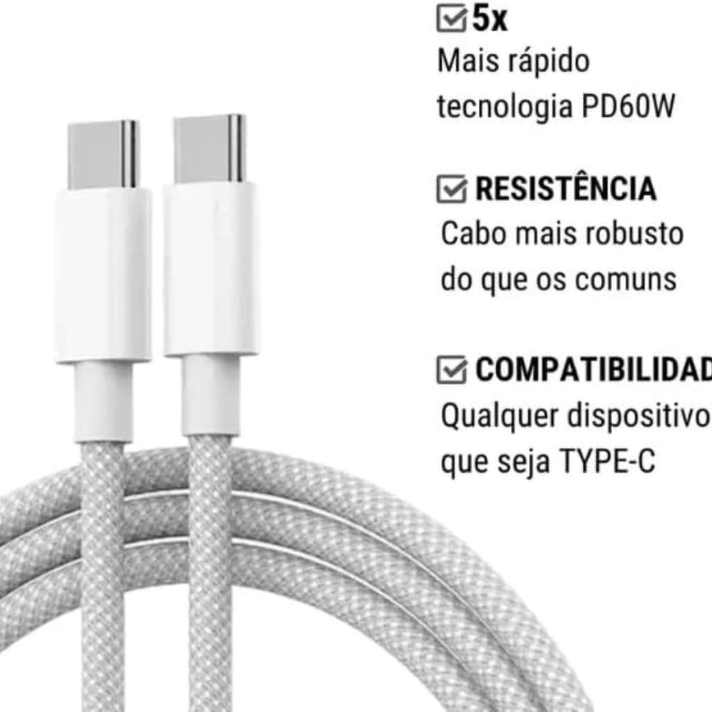 Cabo USB-C 60W