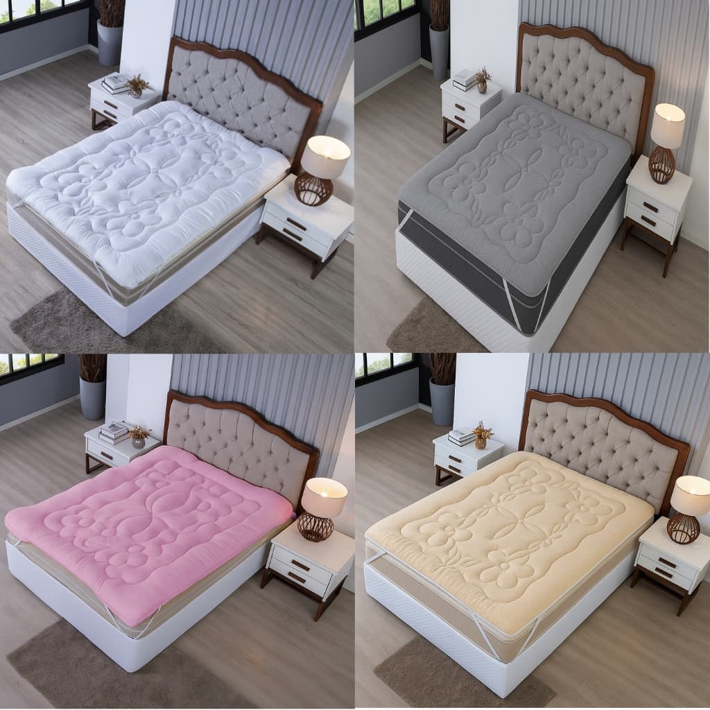 Pillow Top King Size Premium Extra Macio Micropercal 400 Fios  com Elástico