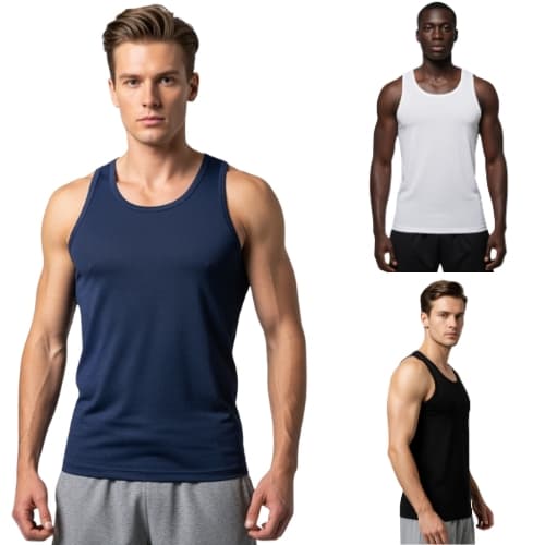 Regata Masculina Academia Dry Fit Malha Furadinha Tecnológica
