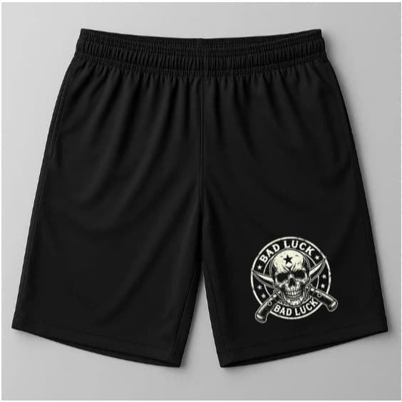 SHORT DRYFIT BAD LUCK COM ELASTICO MODELO PREMIUM IDEAL PARA O DIA A DIA E FRETE GRATIS COM CUPOM