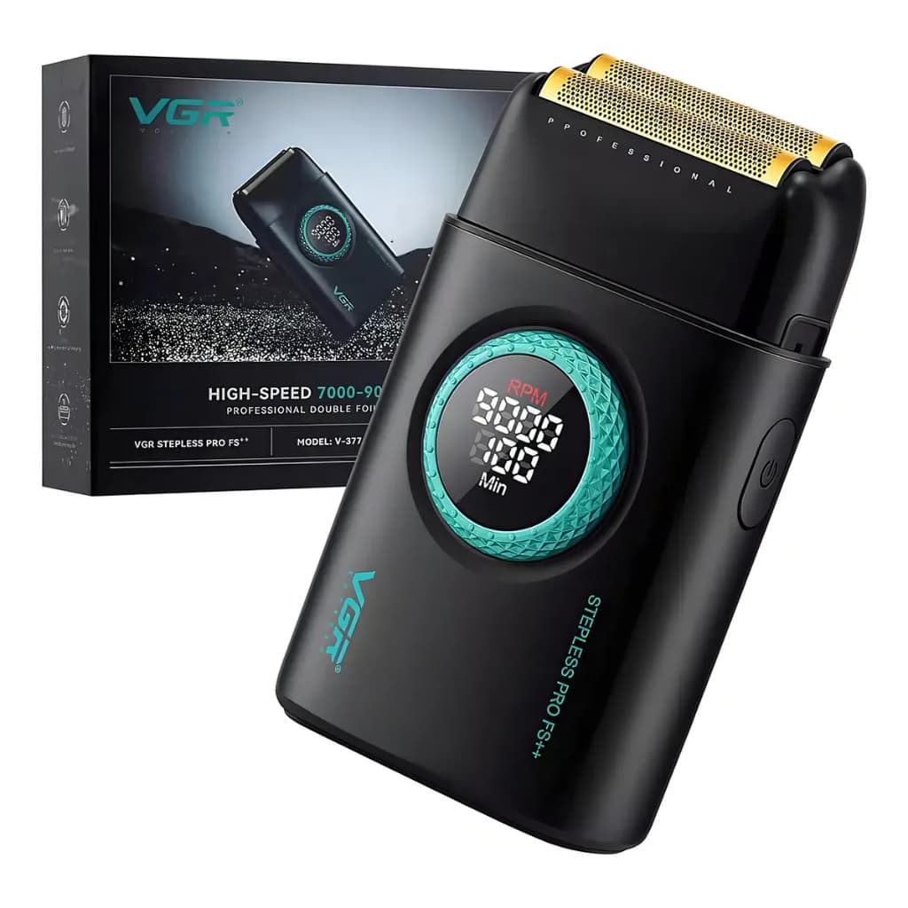 Máquina de Barbear Shaver VGR 377 Black 9.000 RPM