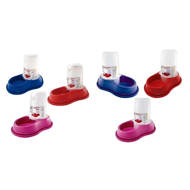 Kit Comedouro + Bebedouro Automático Para Cachorros e Gatos  Burdog 1.600ml