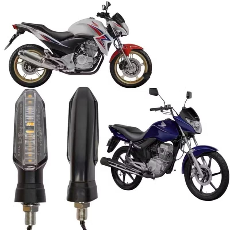 Pisca Led Cb300antiga Cbx250 Xre Bros Titan Antiga de Porca sequencial
