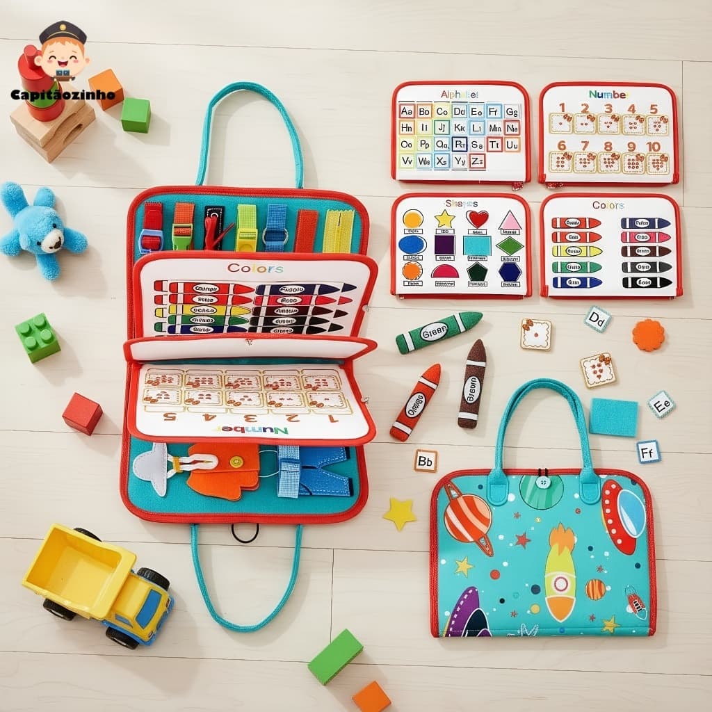 Brinquedos Sensoriais Básicos De Habilidades De Vida Para Toddlers Montessori Busy Board De Viagem Educacional