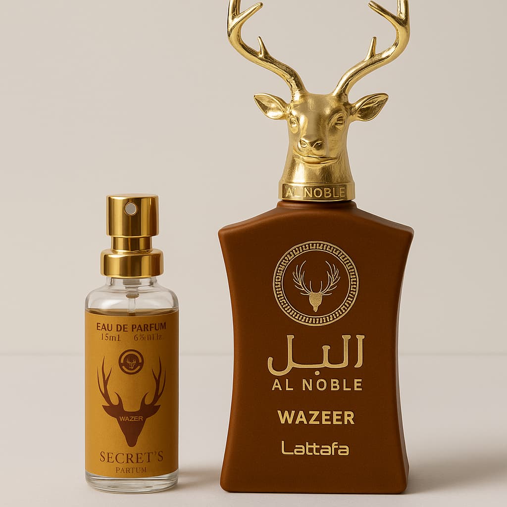 Perfume Árabe Wazeer Secret’s Parfum 15ml - Fragrância Oriental Intensa, Longa Duração e Projeção