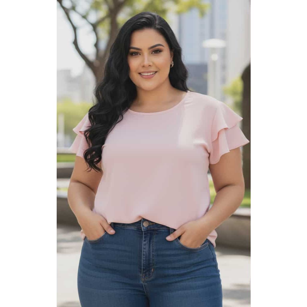 Blusa Basica Feminina Plus Size