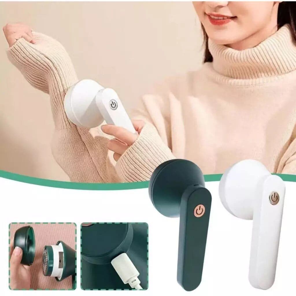 Removedor de Pelos & Fiapos Sem Fio Papa Bolinhas Elétrico Recarregável