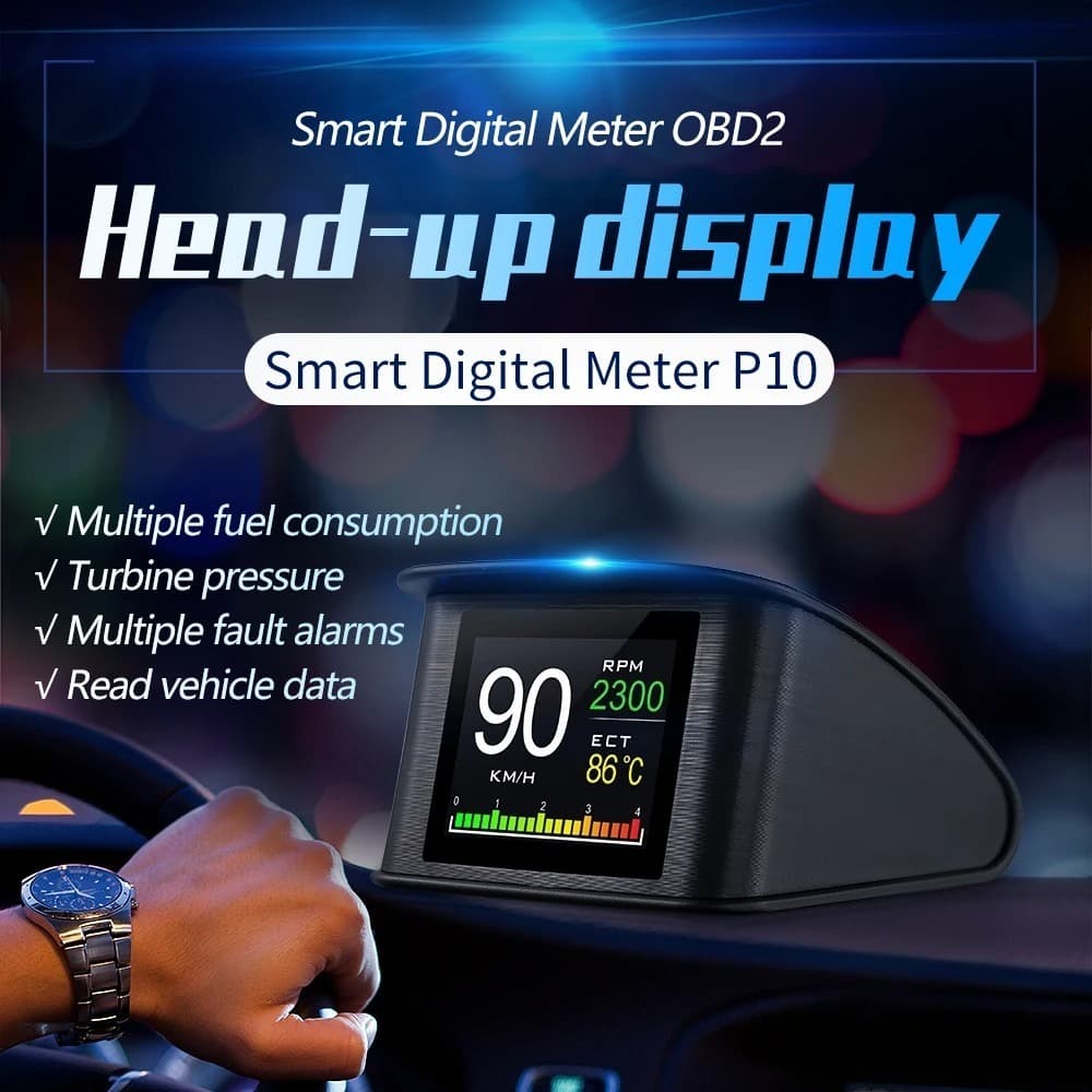 P10 Computador Bordo Obd2 Scanner Automotivo Para Aviso Digital De Velocidade De Temperatura