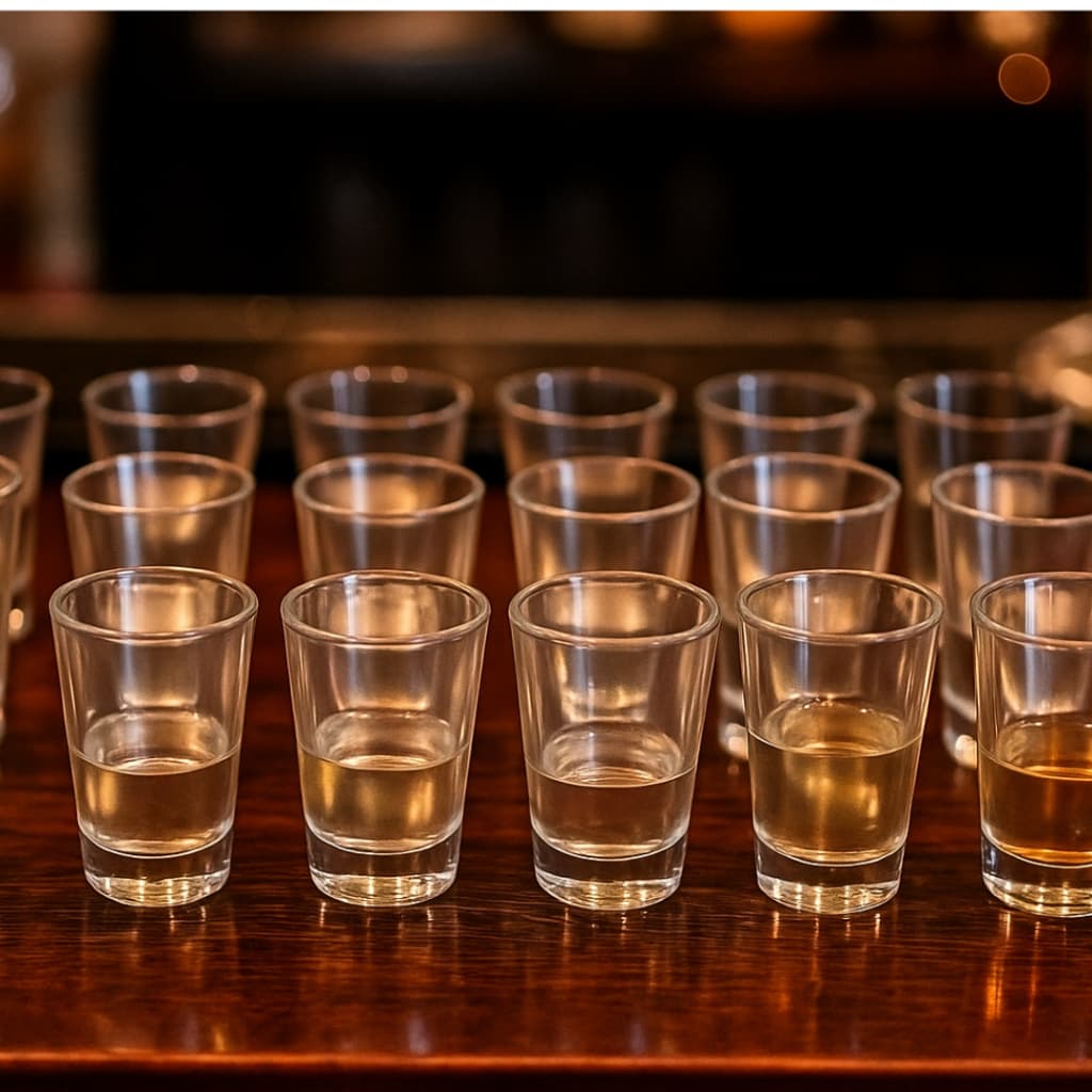 Jogo 36 Copos Aperitivo 55ml Acrílico para Shot e Doses, Copos Acrílico Reutilizáveis Bares e Festas