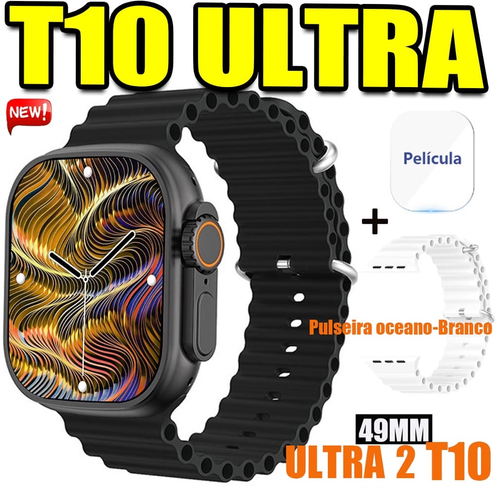 2026 Novo Relógio Inteligente Watch T10 Ultra3 NFC smartwatch série 9 ultra SOS  U9 T900 android ios