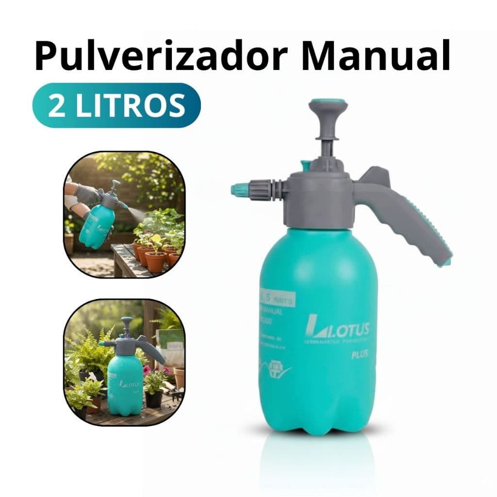 Pulverizador E Borrifador Manual 2 Litros Azul Turquesa 2002 Lotus