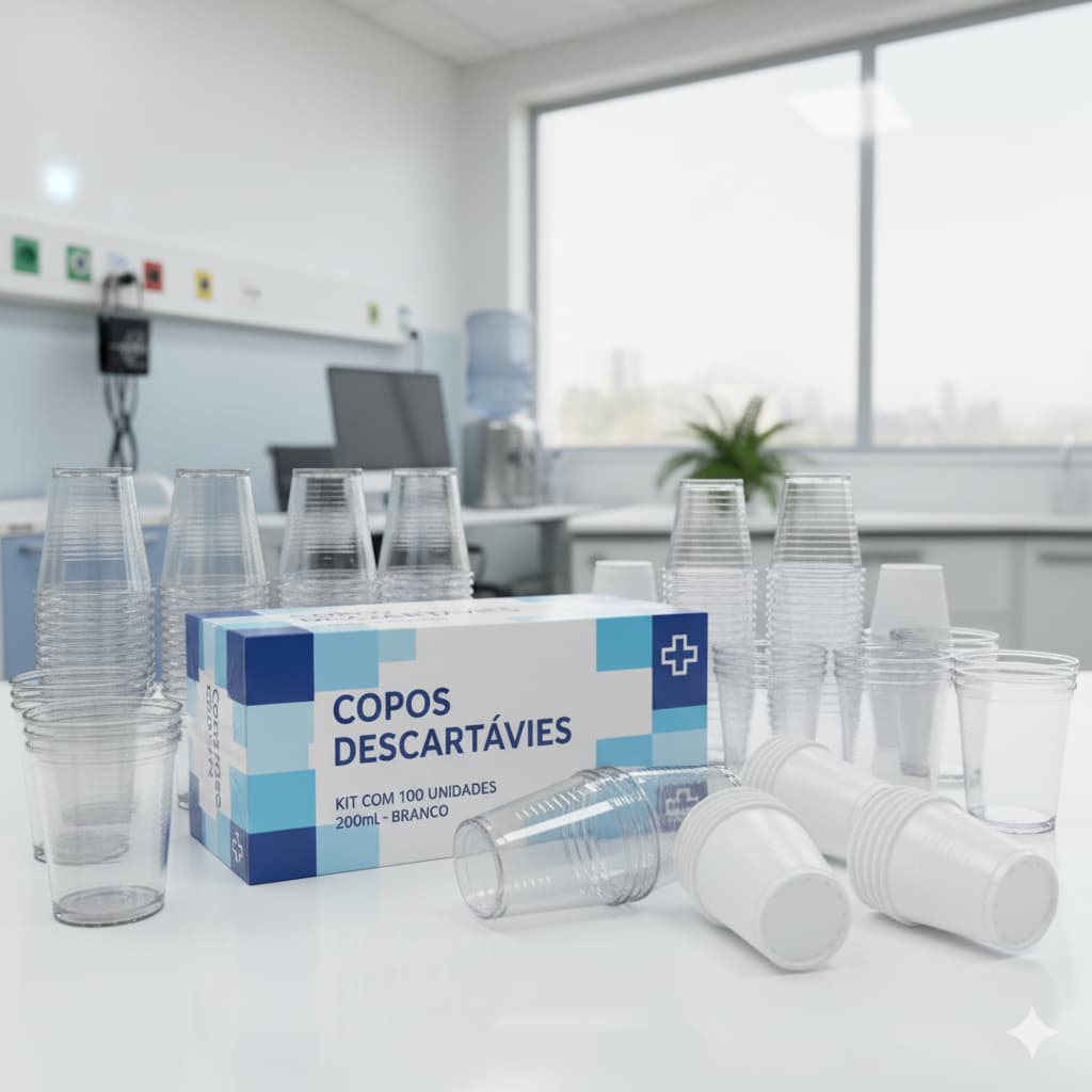 COPO DESCARTÁVEL BRANCO 180ml | CAIXA ECONÔMICA COM 1000 UNIDADES | Ideal para Café, Água e Escritório!