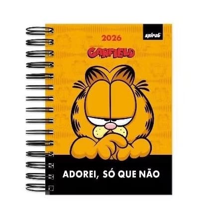 Agenda diária 2026, Garfield, 176 folhas
