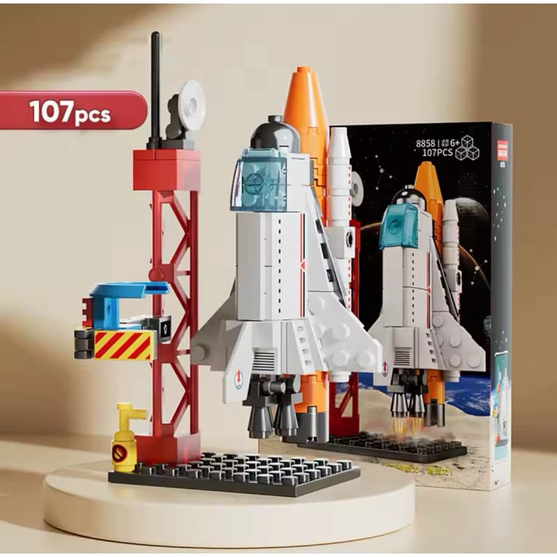 Foguete Espacial de Blocos de Montar – Nave Espacial Astronauta Infantil 105 peças