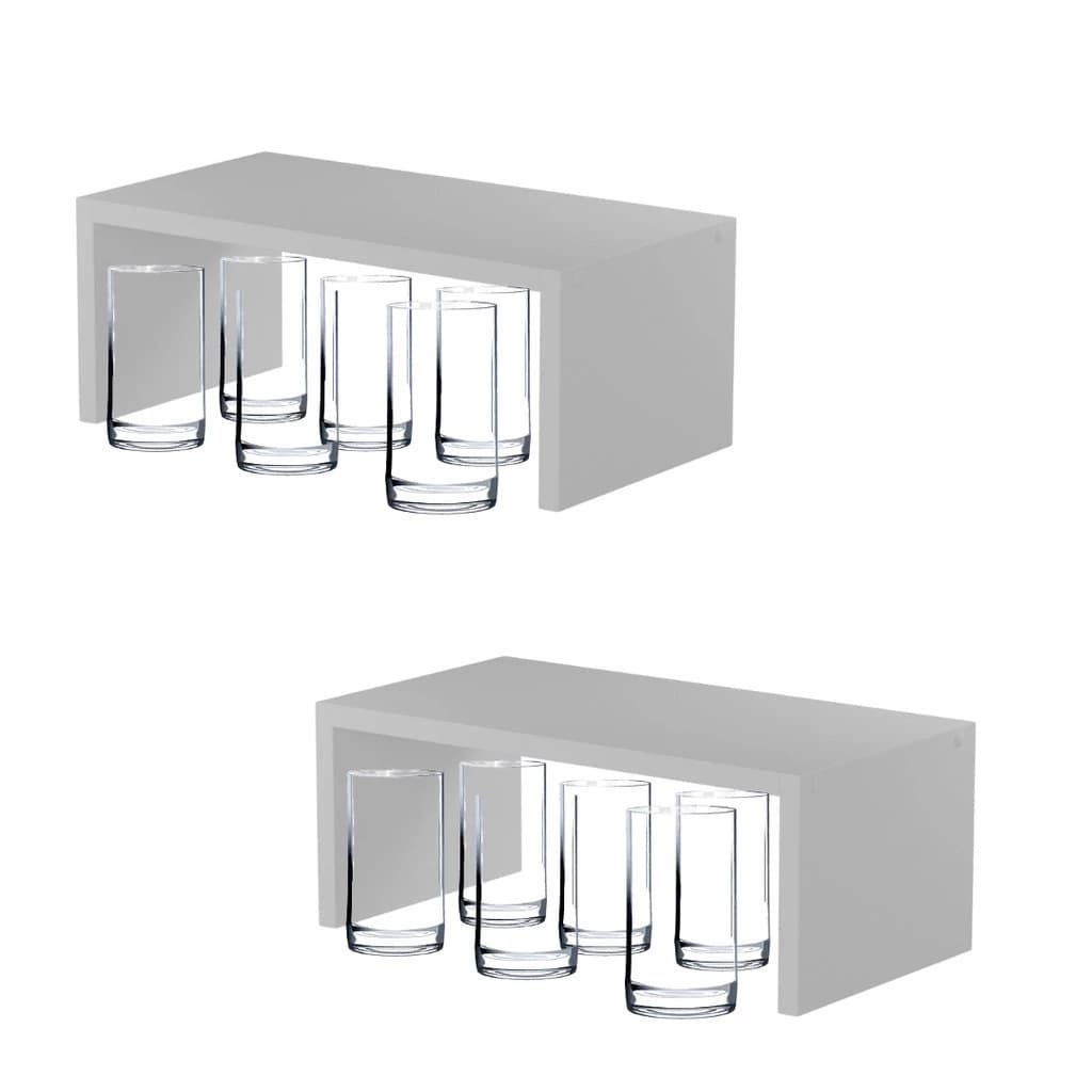 Kit com 2 Organizadores de Armário – MDF Branco 30x20x15cm