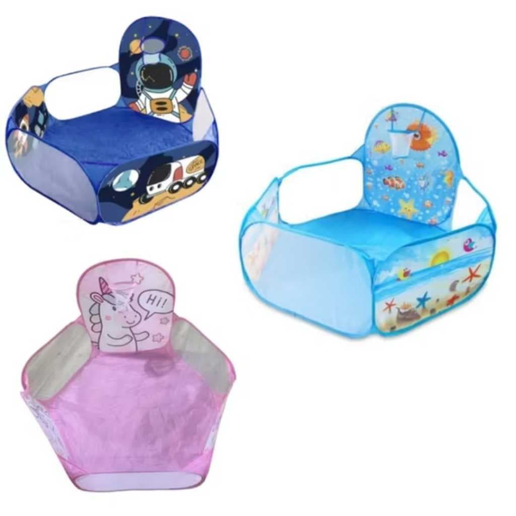 Cercadinho Piscina De Bolinhas Para Bebe Com Cesta Basquete
