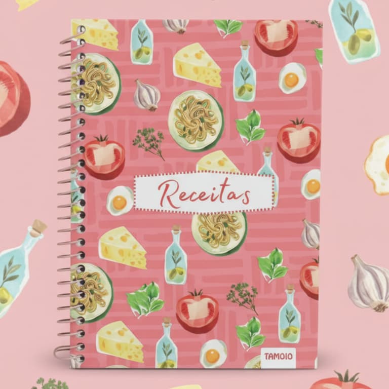Caderno Culinário Tamoio 1/4 – 80 Folhas para Anotar Receitas
