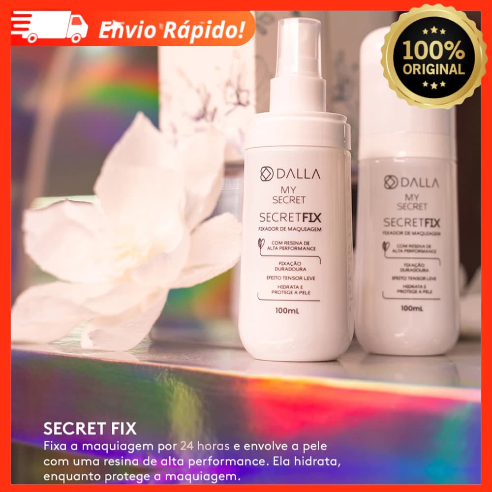 Lançamento Bruma Fixadora Secret Fix Linha My Secret Dalla - Hidratante / Fixa Por Até 24h