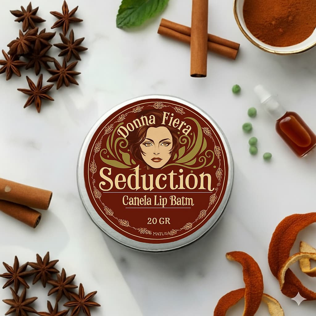 Lip Balm Hidratante Labial de Canela Labios Hidratados e Macios Donna Fiera Seduction