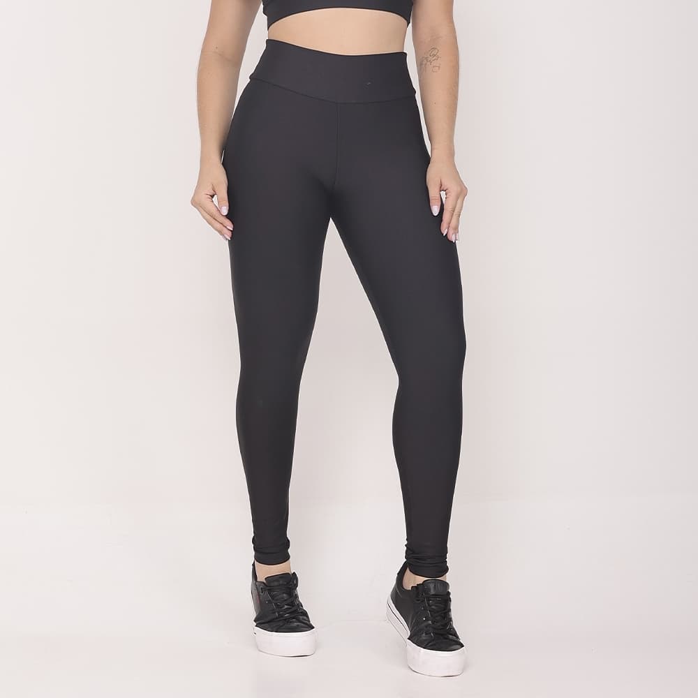 Calça Legging Feminina para Academia Plus Size Suplex Zero Transparência