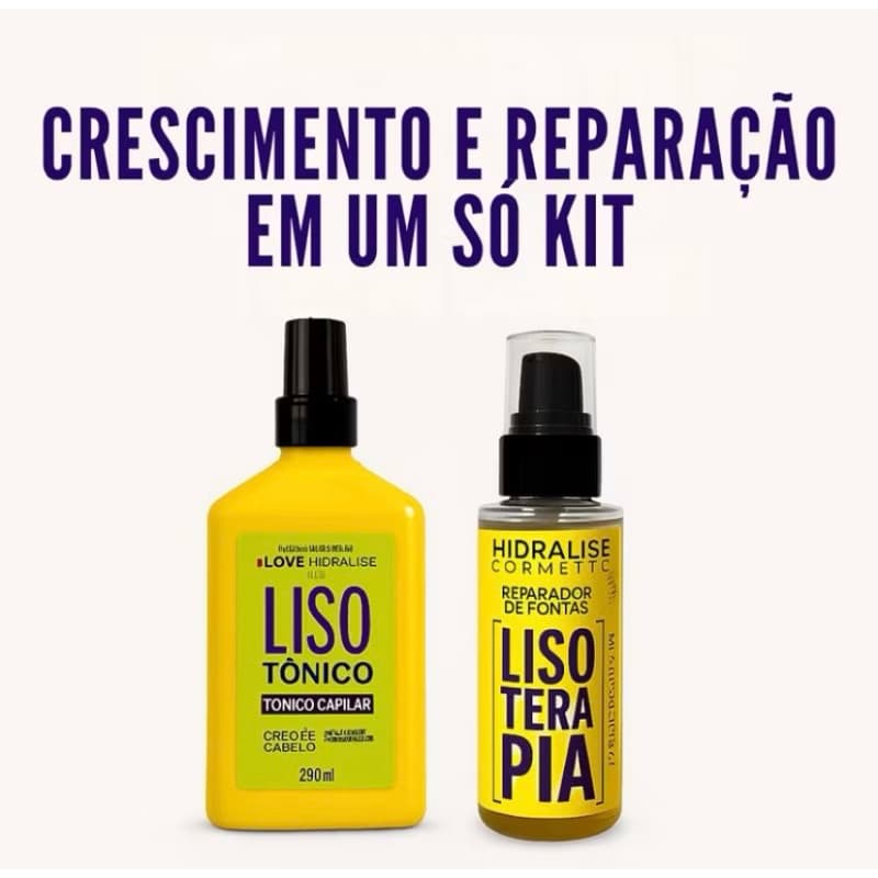 Kit Tônico 250ml + Óleo Reparador de Pontas – Crescimento e Reparação Capilar- Lisoterapia