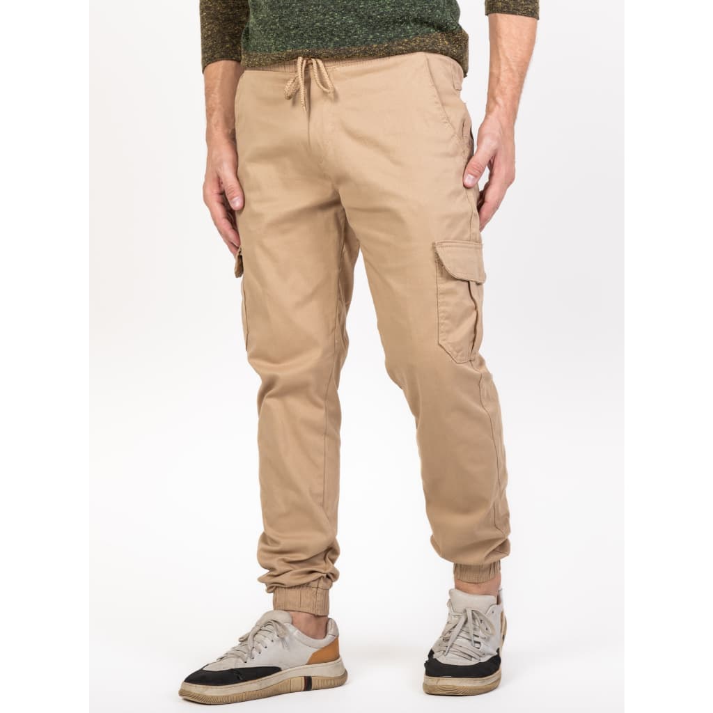 Calça Jogger Jeans sarja Masculina Com Punho Elástico