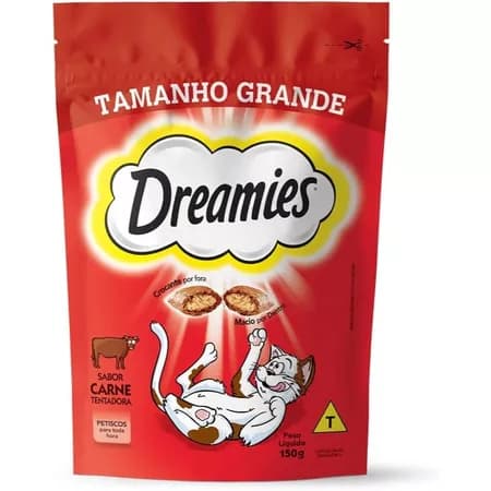 DREAMIES 150G PETISCOS PARA GATOS SABOR CARNE 10 UNIDADES