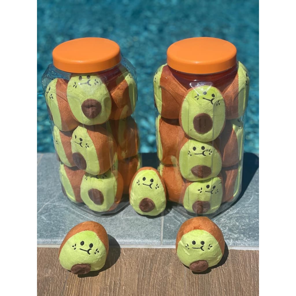 Brinquedo Avocado/abacate Pelúcia Pote Com 12un Para Cães e gatos.